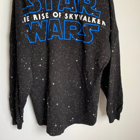 Disney Rise of Skywalker Spirit Jersey Womens Medium Black Longsleeve Graphic - Picture 10 of 13